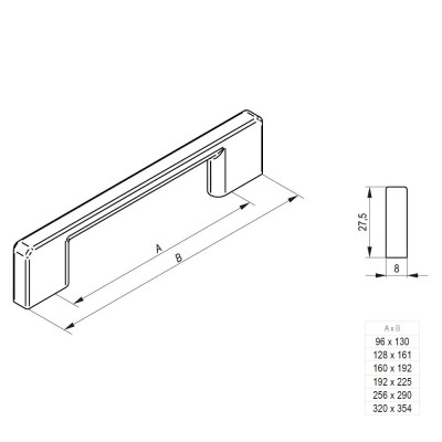 Uchwyt Easy 96 mm aluminium