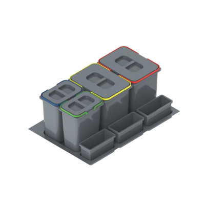 Pojemnik - kosz na odpady PRAKTIKO 90 (2x15L+2x7L) H-300 REJS WE14.1826.05.049 Pojemnik - kosz na odpady PRAKTIKO 90 (2x15L+2x7L) H-300 REJS WE14.1826.05.049