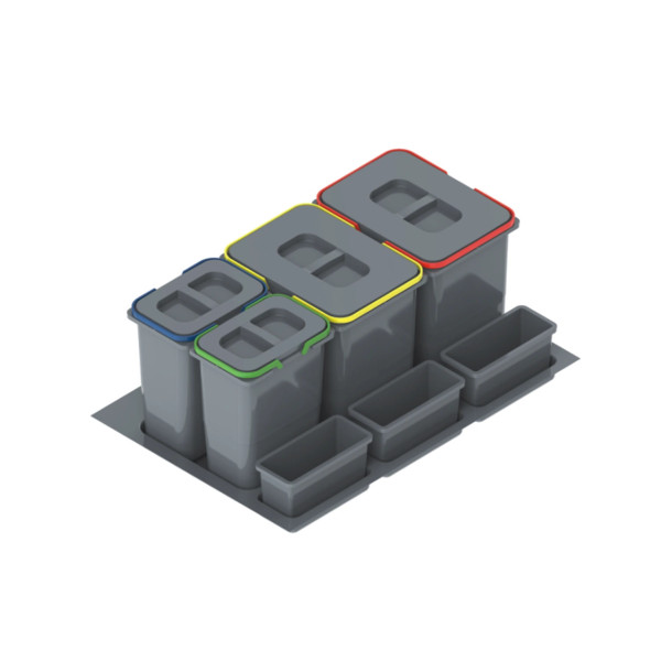 Pojemnik - kosz na odpady PRAKTIKO 90 (2x20L+2x9L) H-400 REJS WE14.1832.05.049