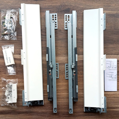 Szuflada Comfort Box Plus H84mm L400mm niska biała. Szuflada Comfort Box Plus H84mm L400mm niska biała.